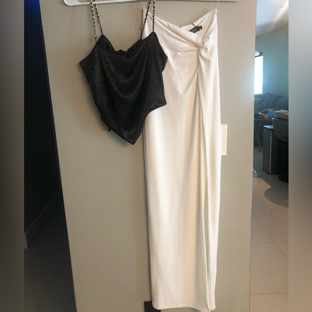 Nookie Cream Top with Rose Gold Zipper